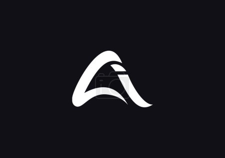 Ai letter logo design vector template. Creative letter Ai icon symbol.