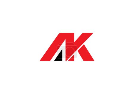 Initial letter AK logo vector design template, Creative abstract letter AK logo design