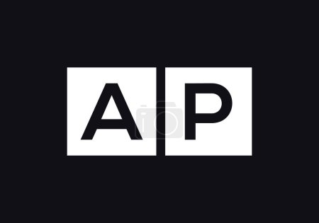 AP Letter Logo Design Vektor-Vorlage. Abstraktes AP Linked Logo