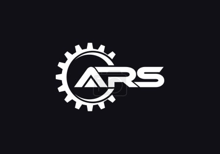 Anfangsbuchstabe ARS Logo Design Vector Template. Zahnrad Alphabet ARS Symbol