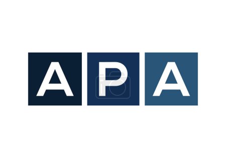 Modèle vectoriel de conception de logo APA. Lettre initiale APA Logo Design