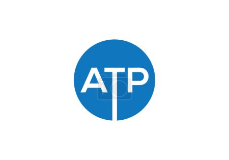 Modèle vectoriel de conception de logo ATP lettre initiale. Symbole graphique ATP