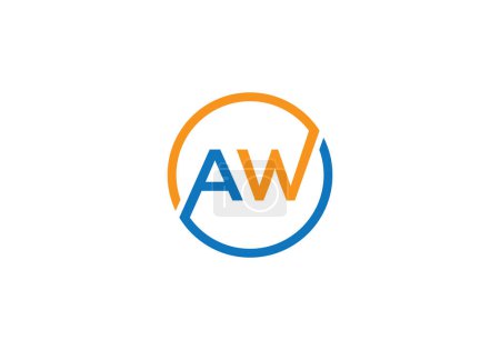 AW lettre logo alphabet design icône pour les entreprises. Monogramme AW pour un logotype d'entreprise