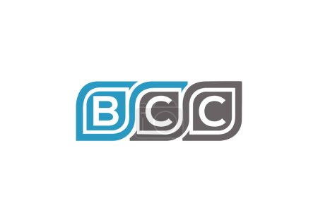Modèle vectoriel de conception de combinaison de logo de lettre BCC. Lettre de groupe logo BCC
