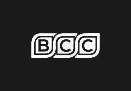 Modèle vectoriel de conception de combinaison de logo de lettre BCC. Lettre de groupe logo BCC
