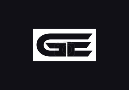 GE Letter Logo Design Vector Template. Initial Letter GE Linked Logo
