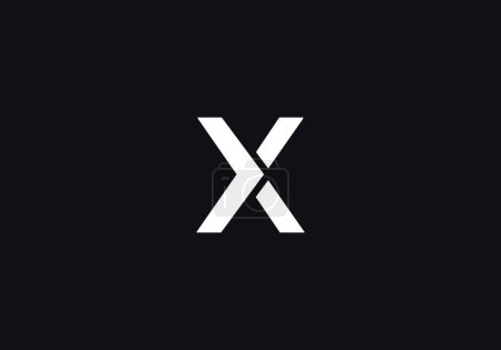 Ilustración de X Carta Logo Plantilla vector icono ilustración diseño. - Imagen libre de derechos