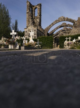 Photo for Cemetery and ruins of the church of Sant Mary Dozo in Cambados - Royalty Free Image
