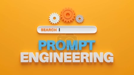 Prompt engineering banner. 3d illustration.