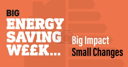 Illustration for Big Energy Saving Week Banner. Observed in January each year. - Royalty Free Image