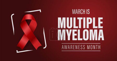 Multiple Myeloma Awareness Month campaign banner. Observed in March Yearly. Vector illustration
