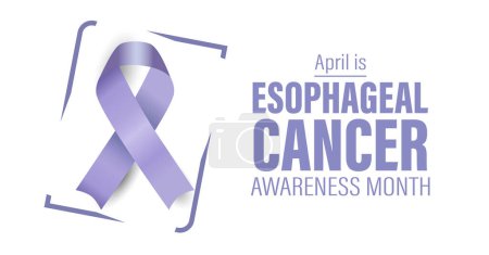 Téléchargez les illustrations : Bannière de campagne du mois de sensibilisation au cancer de l'œsophage. Observé en avril de chaque année. - en licence libre de droit