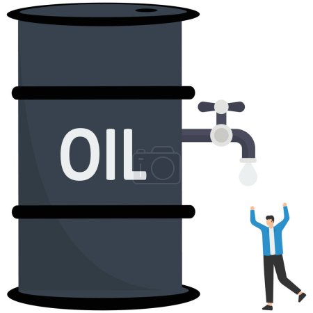 Téléchargez les illustrations : Crise des prix du pétrole, risque lié à l'énergie ou aux actions des compagnies pétrolières ou perte liée au concept de volatilité des prix des matières premières - en licence libre de droit