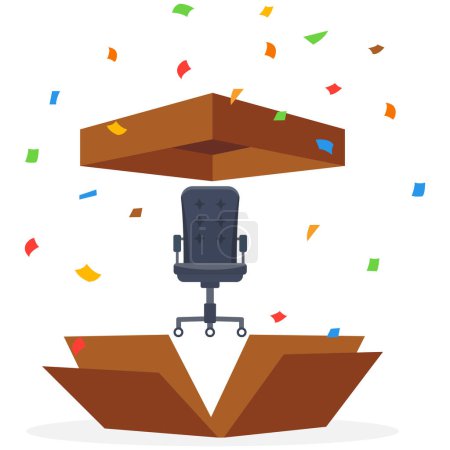 Illustration for Job Vacancy outside the box - Royalty Free Image
