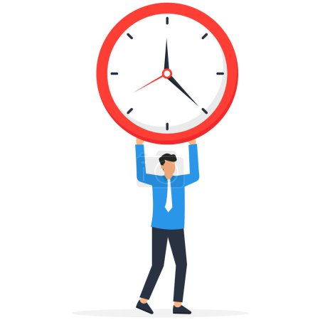 Illustration for Productivity or procrastination problem, work efficiency to finish in deadline, strategy or accomplishment concept - Royalty Free Image