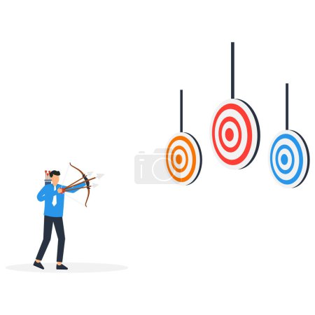Illustration for Aiming multiple targets in one shot - Royalty Free Image