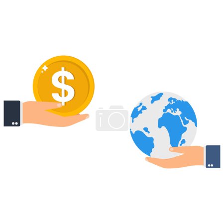 Illustration for Global investment and international trading - Royalty Free Image