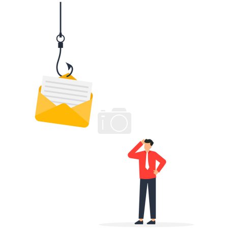 Illustration for Online email scam and internet scam - Royalty Free Image
