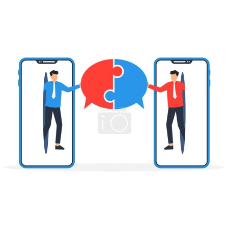 Illustration for Communication connection and networking people - Royalty Free Image
