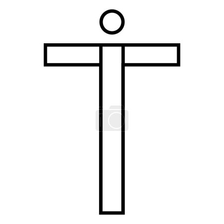 Ilustración de Logotipo signo ti icono, nft entrelazado letras i t - Imagen libre de derechos
