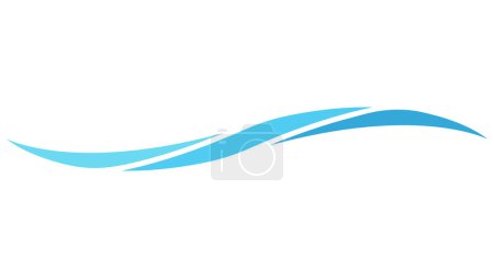 Ilustración de Swish wave swoosh, ocean water nature sea blue splash bubbles - Imagen libre de derechos