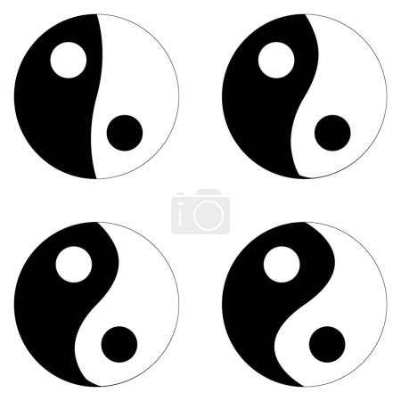 Téléchargez les illustrations : Yang yin, jang jing symbole taoïsme transparent yan harmonie jin - en licence libre de droit