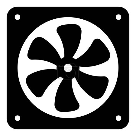 Ilustración de Acondicionador del ventilador del ventilador del ventilador del extractor del icono, calor fresco del acondicionamiento - Imagen libre de derechos