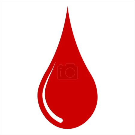 Illustration for Blood drop icon, droplet red blood sign donor medicine transfusion - Royalty Free Image