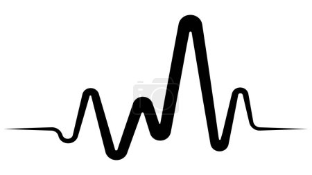 Illustration pour Icône impulsion tension impulsion diagramme stress signe onde émotionnelle - image libre de droit