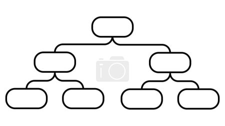 Ilustración de Icono de pedigrí árbol genealógico, historia de la vida familiar diagrama gráfico genealógico - Imagen libre de derechos