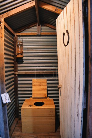 Traditional Australian outside toilet or dunny, 