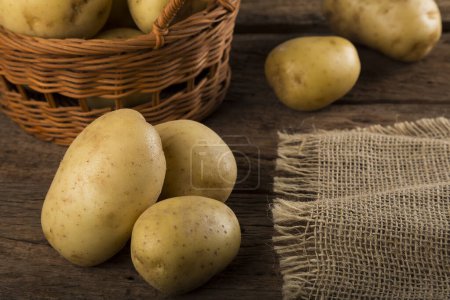 Photo for Ripe potatoes on the table. - Royalty Free Image