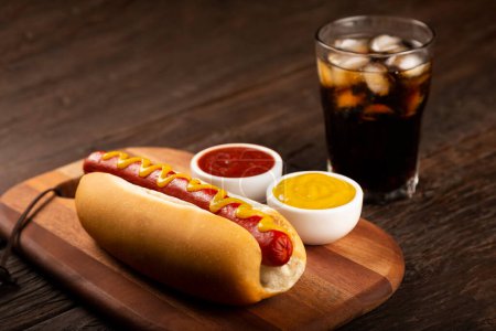 Photo for Hot dog with fsoda. - Royalty Free Image