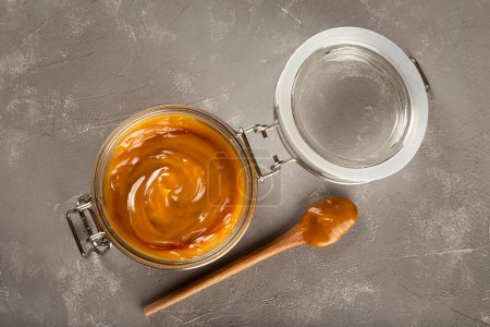 Photo for Dulce de leche, traditional sweet in Latin America. - Royalty Free Image
