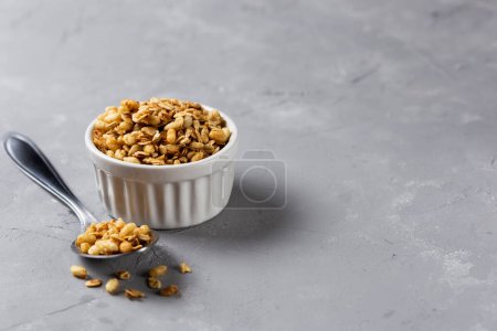 Granola tiger on the table.