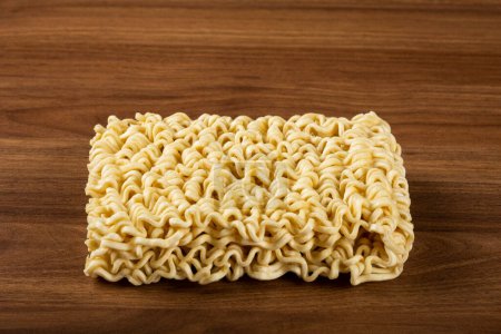Photo for Raw instant noodles on the table. - Royalty Free Image