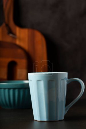 Photo for Cup of coffee with creamy milk. - Royalty Free Image