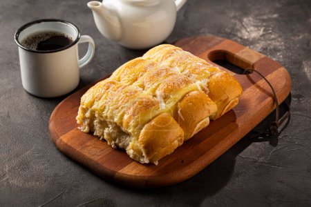 Photo for Sweet bread with cream and coconut. - Royalty Free Image