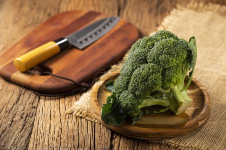 Photo for Green organic broccoli on the table. - Royalty Free Image