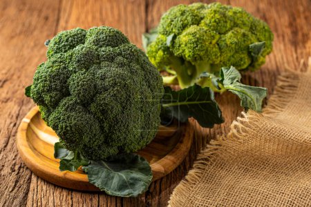 Photo for Green organic broccoli on the table. - Royalty Free Image