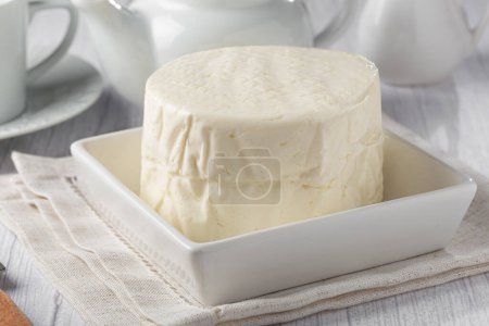 Photo for Brazilian Traditional white cheese, known as "queijo minas". - Royalty Free Image