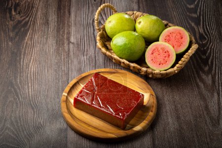 Photo for Guava paste, typical sweet made from guava also known as Goiabada. - Royalty Free Image