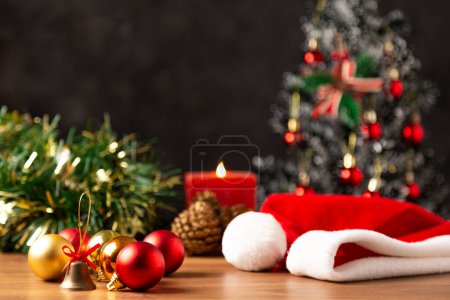 Photo for Christmas decoration and ornamentation. Christmas tree. - Royalty Free Image