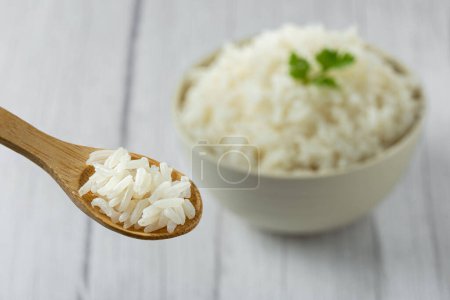 Reis im Kochlöffel gekocht.