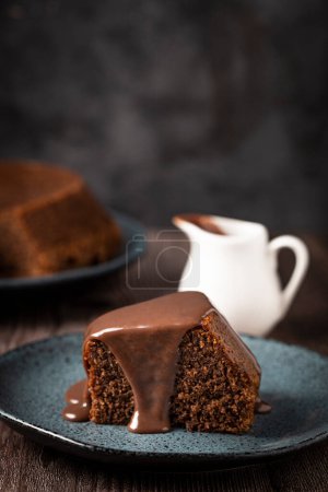 Photo for Delicious slice of chocolate cake. - Royalty Free Image