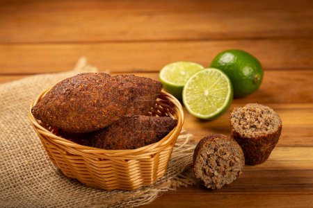 Kibbeh - The traditional Arabian snack, known in Brazil as Quibe.