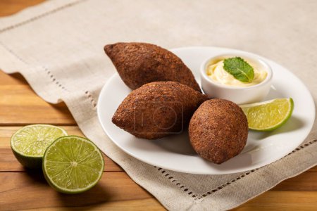 Photo for Kibbeh - The traditional Arabian snack, known in Brazil as Quibe. - Royalty Free Image