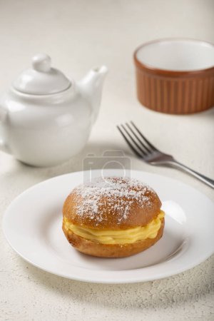Photo for Berlin balls. Bread stuffed with icing cream. - Royalty Free Image