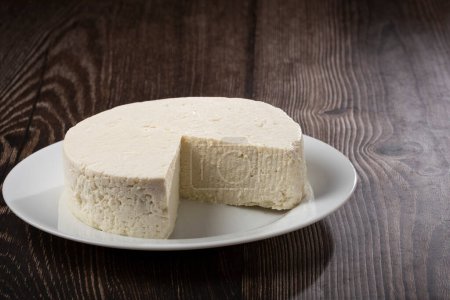 Photo for Brazilian tipical white cheese, known as "queijo minas". - Royalty Free Image