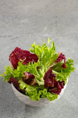 Healthy fresh salad mix. Leaf salad.